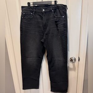 American Eagle Outfitters Women Black High Rise Ankle Straight